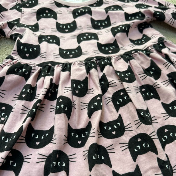 GUC Hanna Andersson Black Cat Print dress, sz4 - Picture 2 of 3